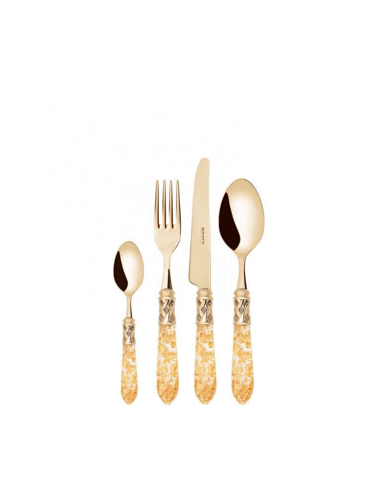 ALADDIN Gold, Posate Set 24 pz, Scatola Compact, Casa Bugatti