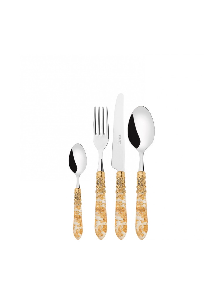 MELODIA Golden Ring, Cutlery Set 24 Pcs, Gallery Box, Casa Bugatti