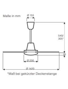 TDAX 1400 I IPX5, Ventilatore senza Luce, CasaFan