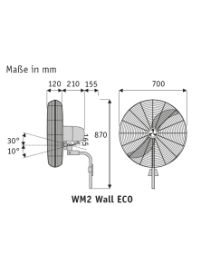 WM2 WALL ECO, Wall Fan, CasaFan