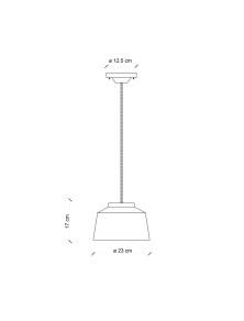 Achtergrond 50's C2000, keramische hanglamp, Ferroluce