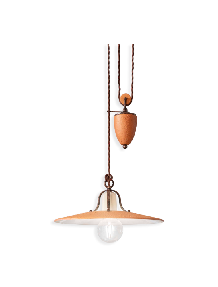 CLASSIC BOLOGNA C825-07, Ceiling Lamp Suspension in Ceramic, Ferroluce