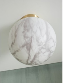 CARRARA 28, glazen plafondlamp met marmereffect voor interieurs, It's About RoMi