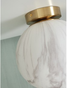 CARRARA 28, Marble Effect Glass Ceiling Light for Interiors, It's About RoMi