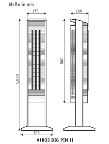 Airos Big Pin II, Standventilator, CasaFan