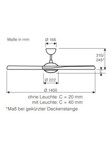 ECO INTERIOR 140, Ventilateur sans Lumière, CasaFan