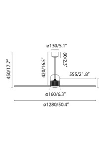 DECO FAN, Ventilator zonder licht, Faro Barcelona