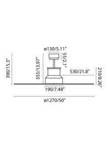 GUINCHO, Ventilador com Luz, Faro Barcelona