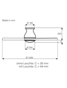 ECO REGENTO, Ventilator ohne Licht, CasaFan