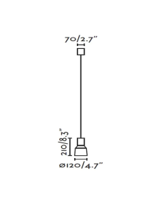 KOMBO 120, Ophanging met stekker voor interieur, Faro Barcelona