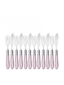 ALADDIN Chrome Ring, Cutlery Set 12 pcs Fish, Gallery Box, Casa Bugatti