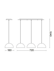 FOLK SP3, ophanging, Ideal Lux