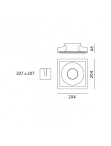 ZEPHYR FI D20, Lampe à encastrer en plâtre, Ideal Lux