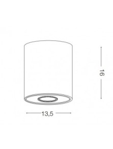 OAK PL1 ROUND, Deckenleuchte, Ideal Lux