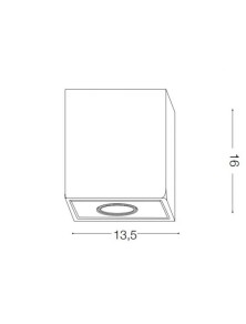 OAK PL1 SQUARE, Ceiling light, Ideal Lux