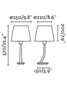 REM, Lâmpada de mesa para interior, Faro Barcelona