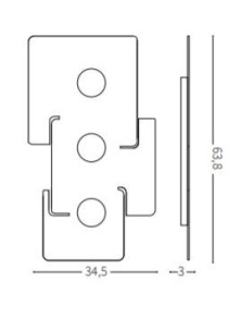 TOTEM PL3, luz do teto, Ideal Lux