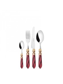 ALADDIN Golden Iron, Posate Set 24 pcs, Compact Box, Casa Bugatti