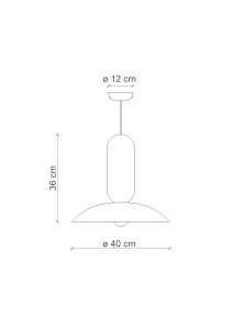 DECO' PAU C2630, Lampe de plafond en céramique, Ferroluce