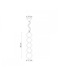 DECO' COPACABANA, suspension 4 éléments en céramique, Ferroluce