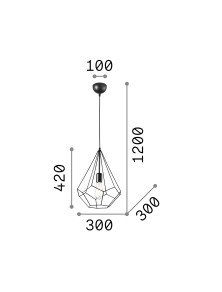 AMPOLLA-3 SP1, Suspensión, Ideal Lux