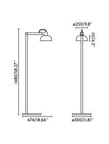 TATAWIN, Metal floor lamp, Faro Barcelona