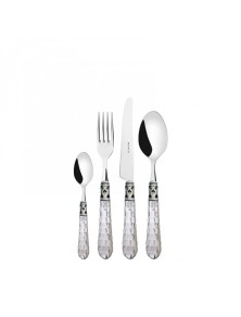 BOHEMIA Chrome Ring, Cutlery Set 24 Pcs, Compact Box, Casa Bugatti