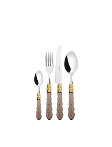 copy of CRYSTAL chromed ring, Set of 24 cutlery in Gallery box, Casa Bugatti