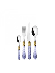 copy of CRYSTAL chromed ring, Set of 24 cutlery in Gallery box, Casa Bugatti