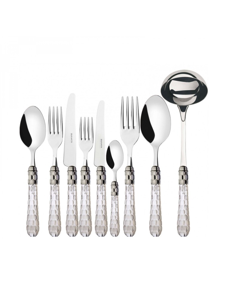 CRISTALLO, Chromed Ring, Cutlery Set 75 Pcs, Gallery Box, Casa Bugatti