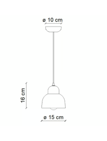 DECO' BERIMBAU C2611, Lâmpada de teto em cerâmica, Ferroluce