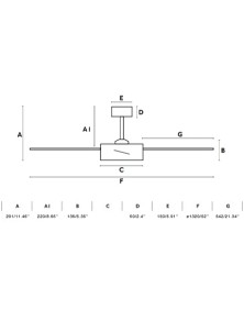 copy of ATTOS, Fan mit Licht, Faro Barcelona