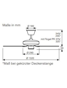 CLASSIC OUTDOOR PALMA, ventilator zonder licht, Casafan