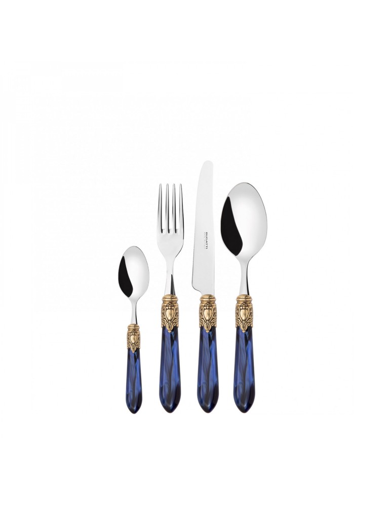 OXFORD Golden Ring, Cutlery Set 24 Pcs, Compact Box, Casa Bugatti