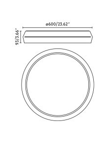 SHOKU 600, Plafoniera o Applique, Faro Barcelona