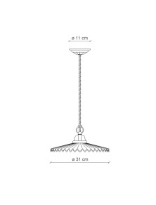 CLASSIC L'AQUILA C084, Lámpara de Techo Suspensión en Cerámica, Ferroluce