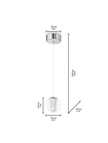 DIAMOND sp1, suspension en verre, Ideal Lux