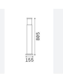 PT1 TOWER, bolardo H80, Ideal Lux