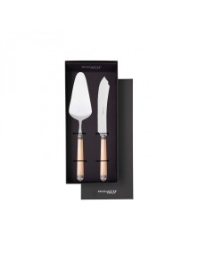 DORICO Ghiera Argento Anticato, Posate Set 2 Pz Dessert, Casa Bugatti