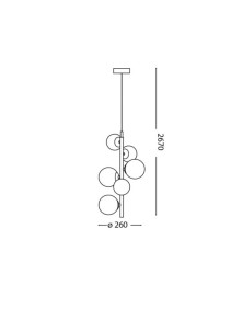 PERLAGE SP6, Sospensione, Ideal Lux