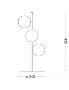 PERLAGE TL3, Lampe de table, Ideal Lux