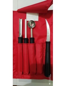 Set 8 Messer, Per Schnitzen und Dekor, Sanelli Ambrogio