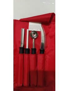 Set 8 Messer, Per Schnitzen und Dekor, Sanelli Ambrogio