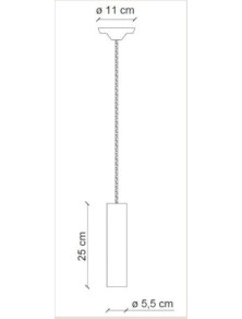 PI C2500, Lampada a Soffitto Sospensione in Ceramica, Ferroluce