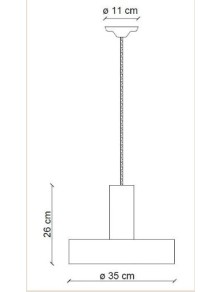 PI C2502, Keramische hangplafondlamp, Ferroluce