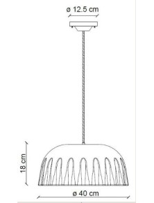 DECO' MADAME GRES C2570, Lampada a Soffitto Sospensione in Ceramica, Ferroluce