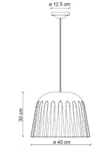 DECO' MADAME GRES C2571, Ceiling Lamp Suspension in Ceramic, Ferroluce