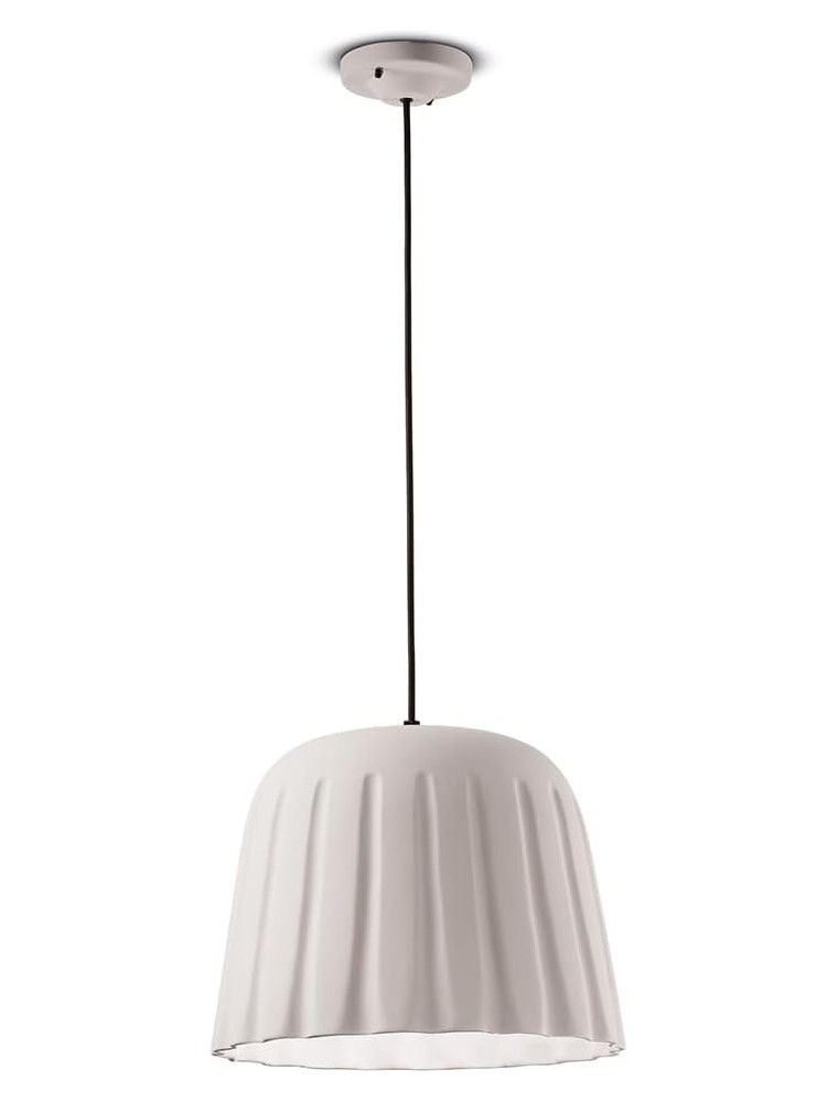 DECO' MADAME GRES C2571, Lampada a Soffitto Sospensione in Ceramica, Ferroluce