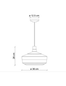 DECO' CHURUATA C2580, Lampada a Soffitto Sospensione in Ceramica, Ferroluce