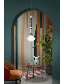 DECO' LARIAT C2712, Ceiling Lamp Suspension in Ceramic, Ferroluce